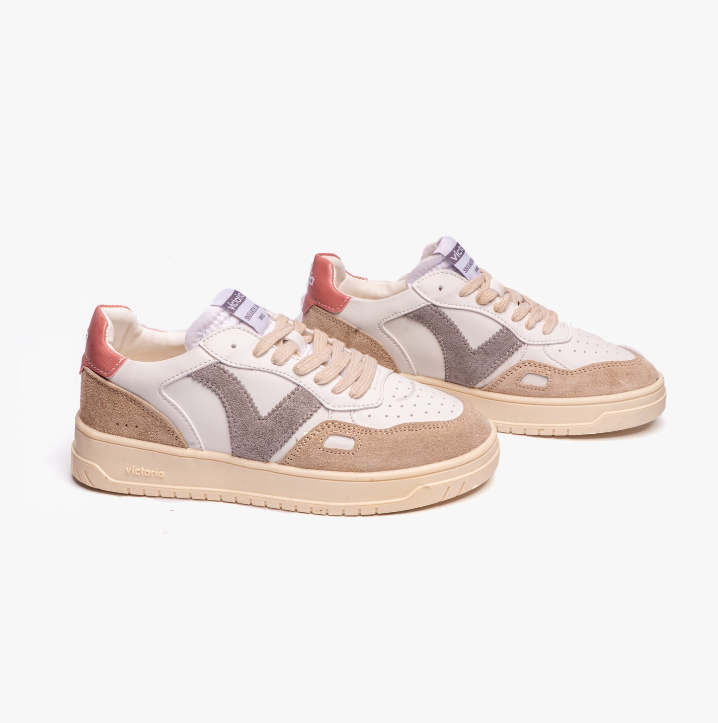 SEUL FAUX LEATHER & SPLIT Womens Trainers Rosa