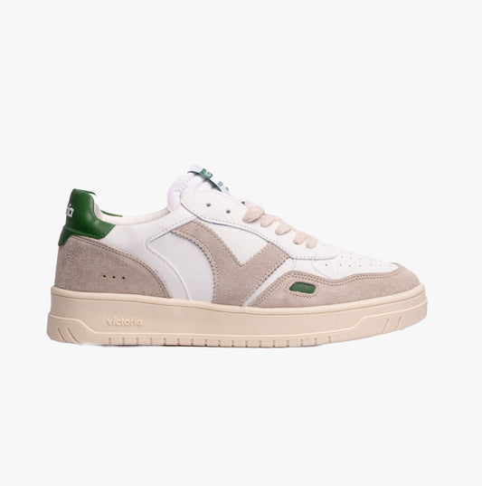 SEUL RETRO FAUX LEATHER & SPLIT Womens Trainers Verde
