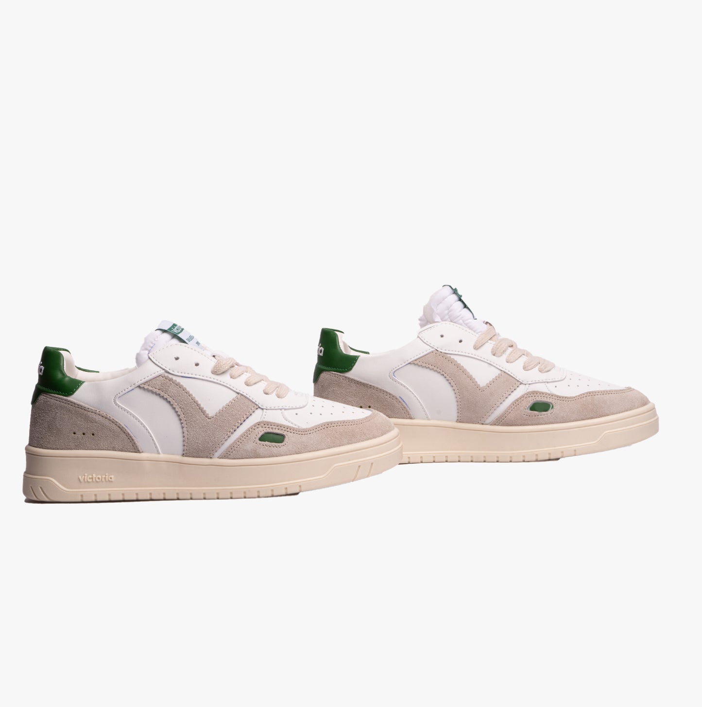 SEUL RETRO FAUX LEATHER & SPLIT Womens Trainers Verde