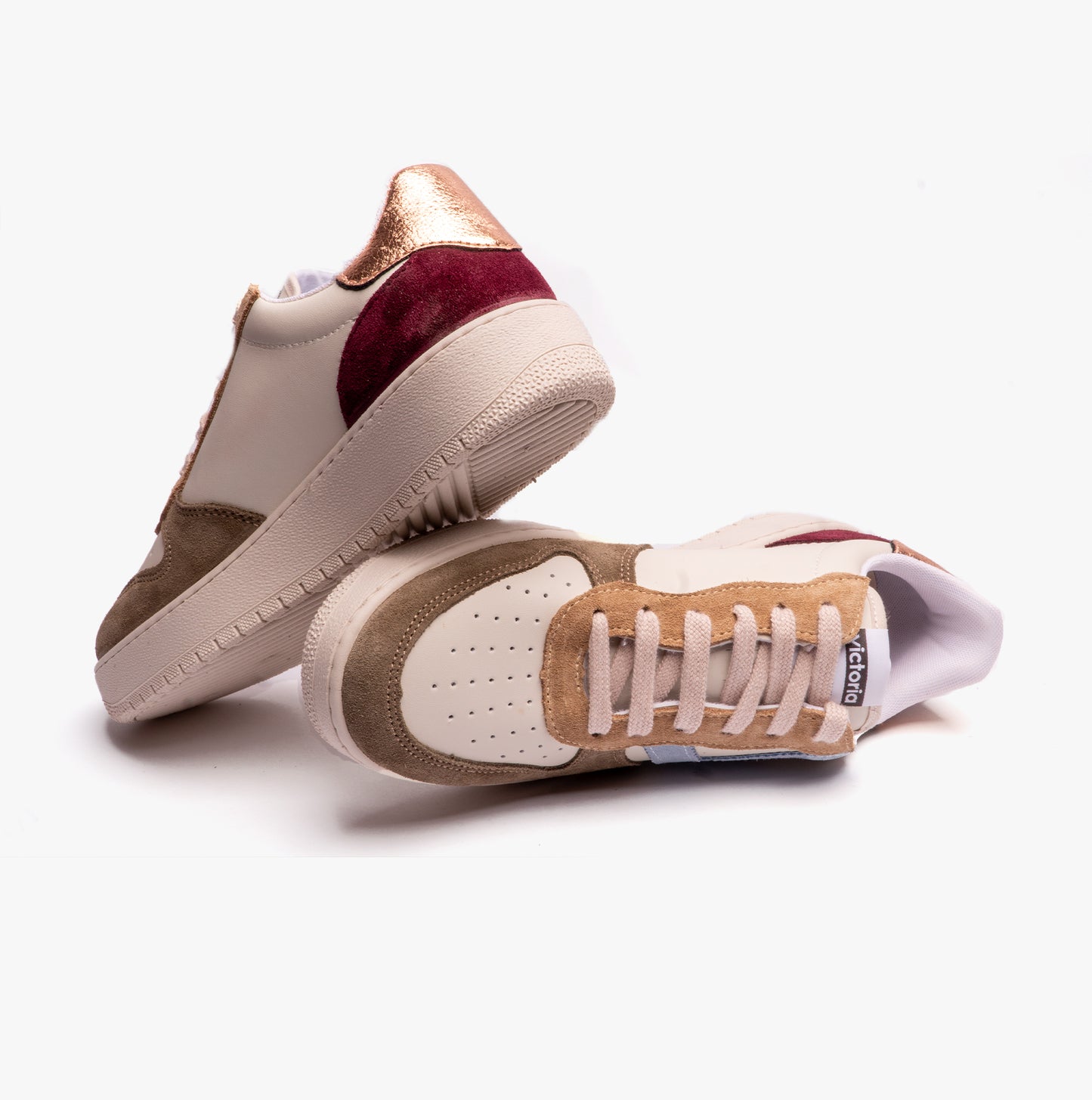 MADRID MULTICOLOURED SPLIT LEATHER Womens Trainers Khaki