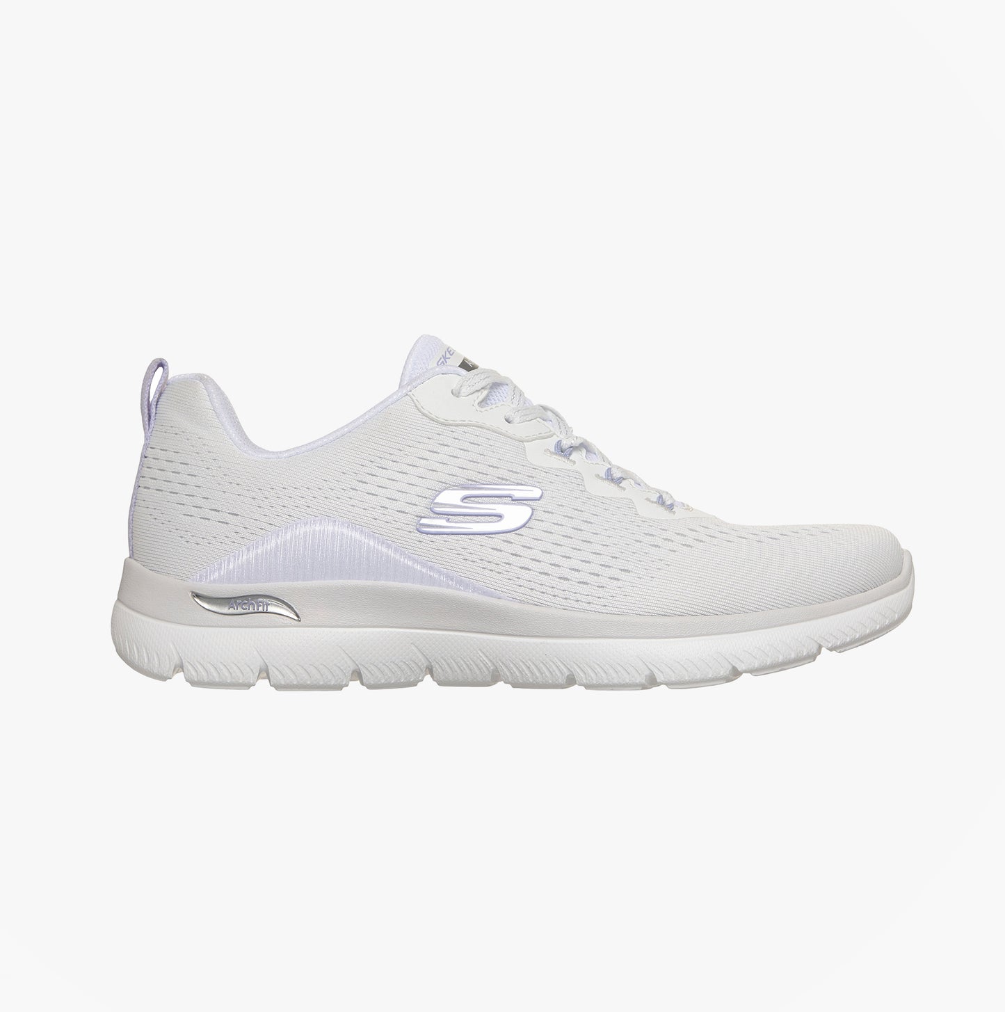 Skechers ARCH FIT SUMMITS - DAILY FLOW Womens Casual Trainers White Lavender