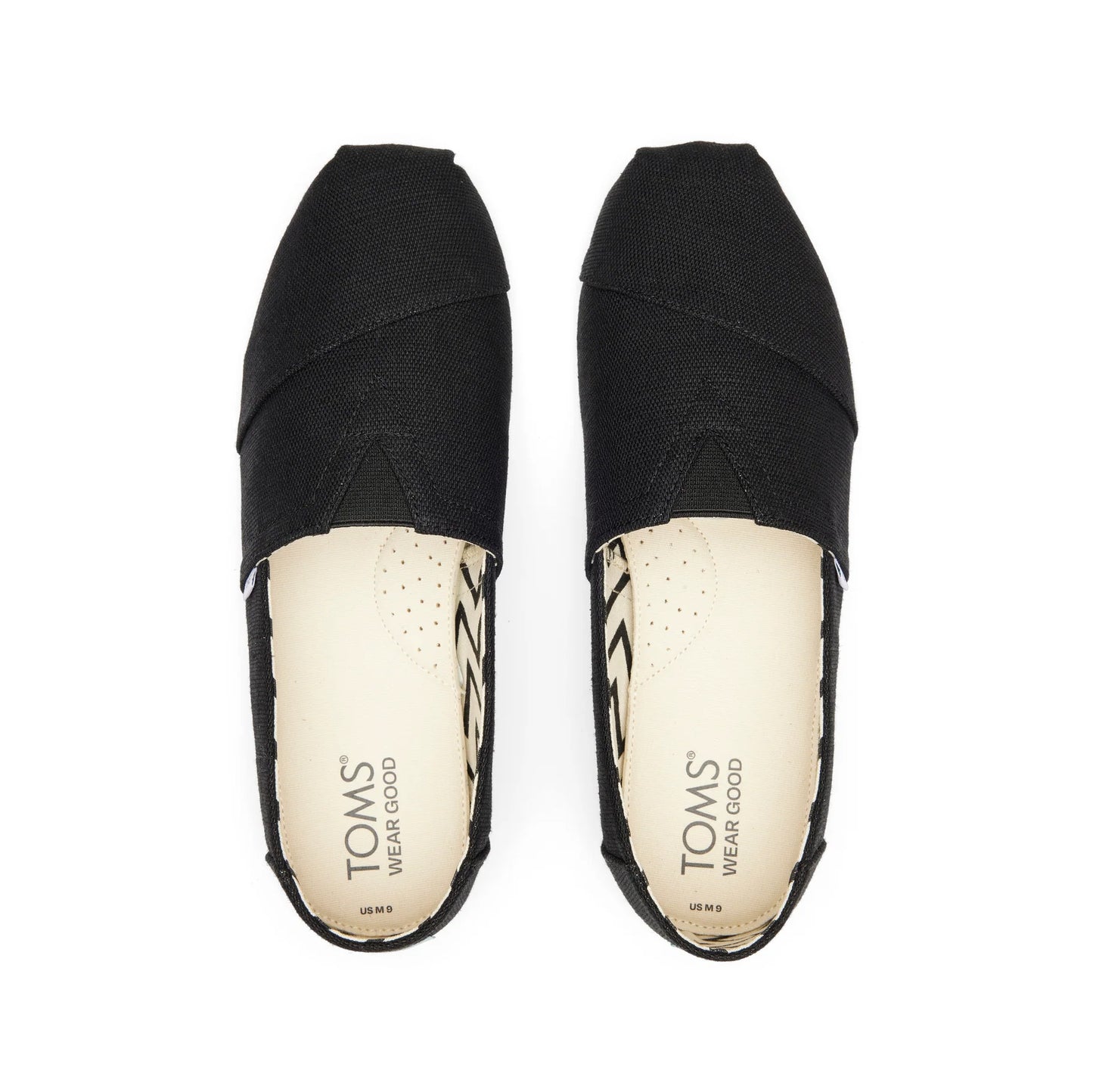 TOMS ALPARGATA CLASSIC Mens Espadrille Shoes Black/White