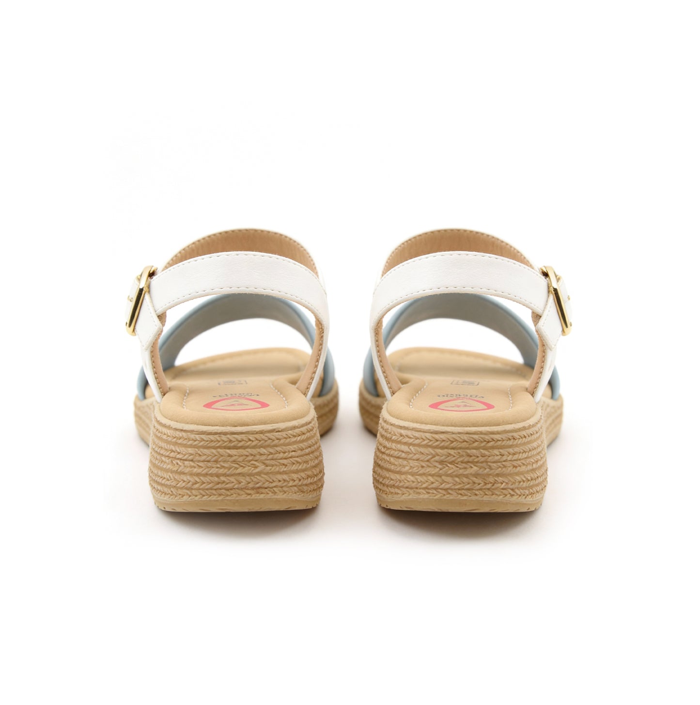 Heavenly Feet SARA Womens Platform  Sandals Blue/White