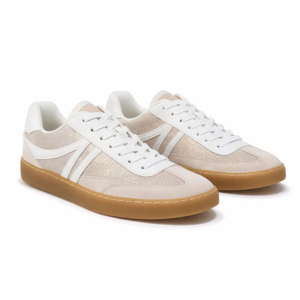 Cipriata REDA Womens Casual Trainers Gold/White
