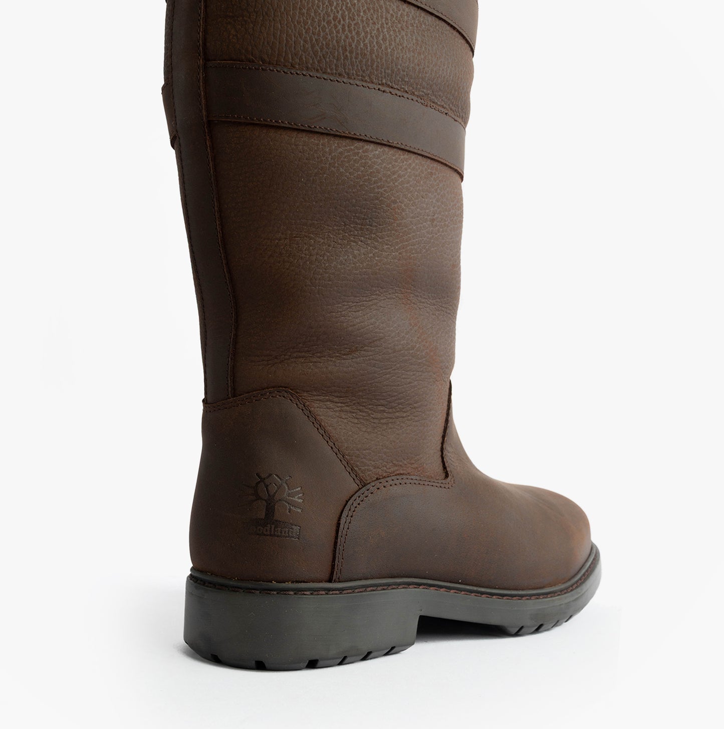 Woodland HAILEY Womens Leather Gusset Country Boots Dark Brown
