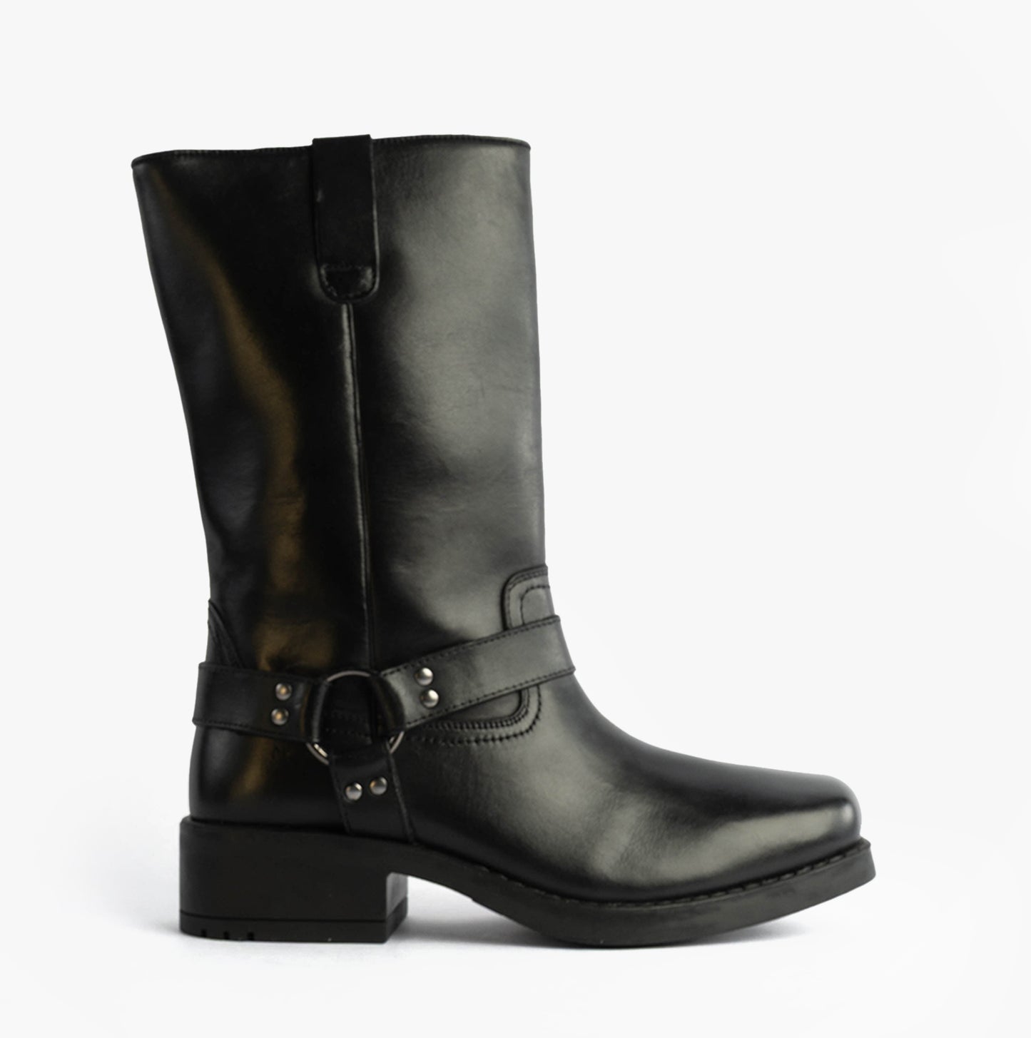 Woodland HIGH HARLEY Mens Leather Western Boots Black