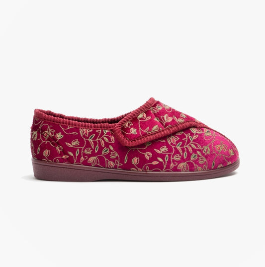 Zedzzz JANICE Womens Full Slippers Wine