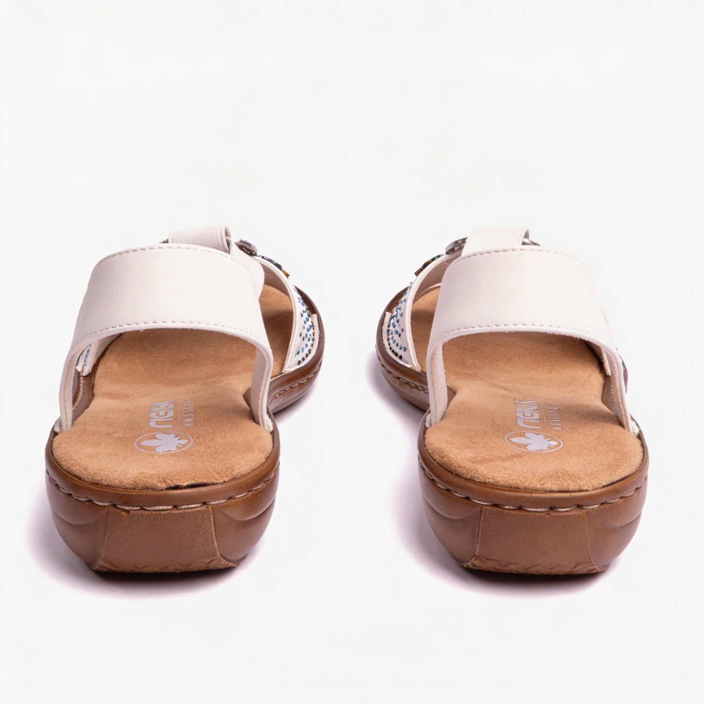 Rieker 60880 Womens Slingback Sandals White
