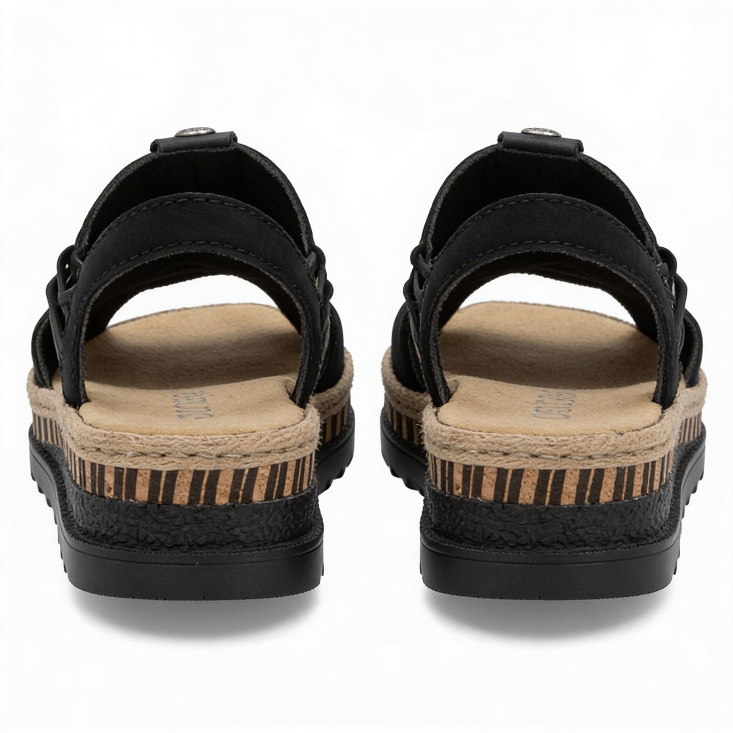 Rieker V7972 Womens Slingback Sandals Black