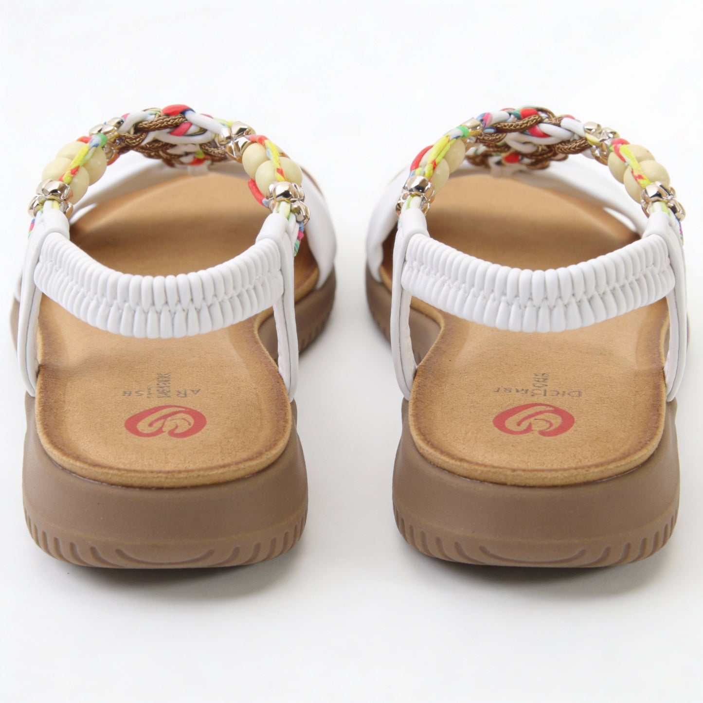 Heavenly Feet BRIGHT Womens Slingback Sandals White