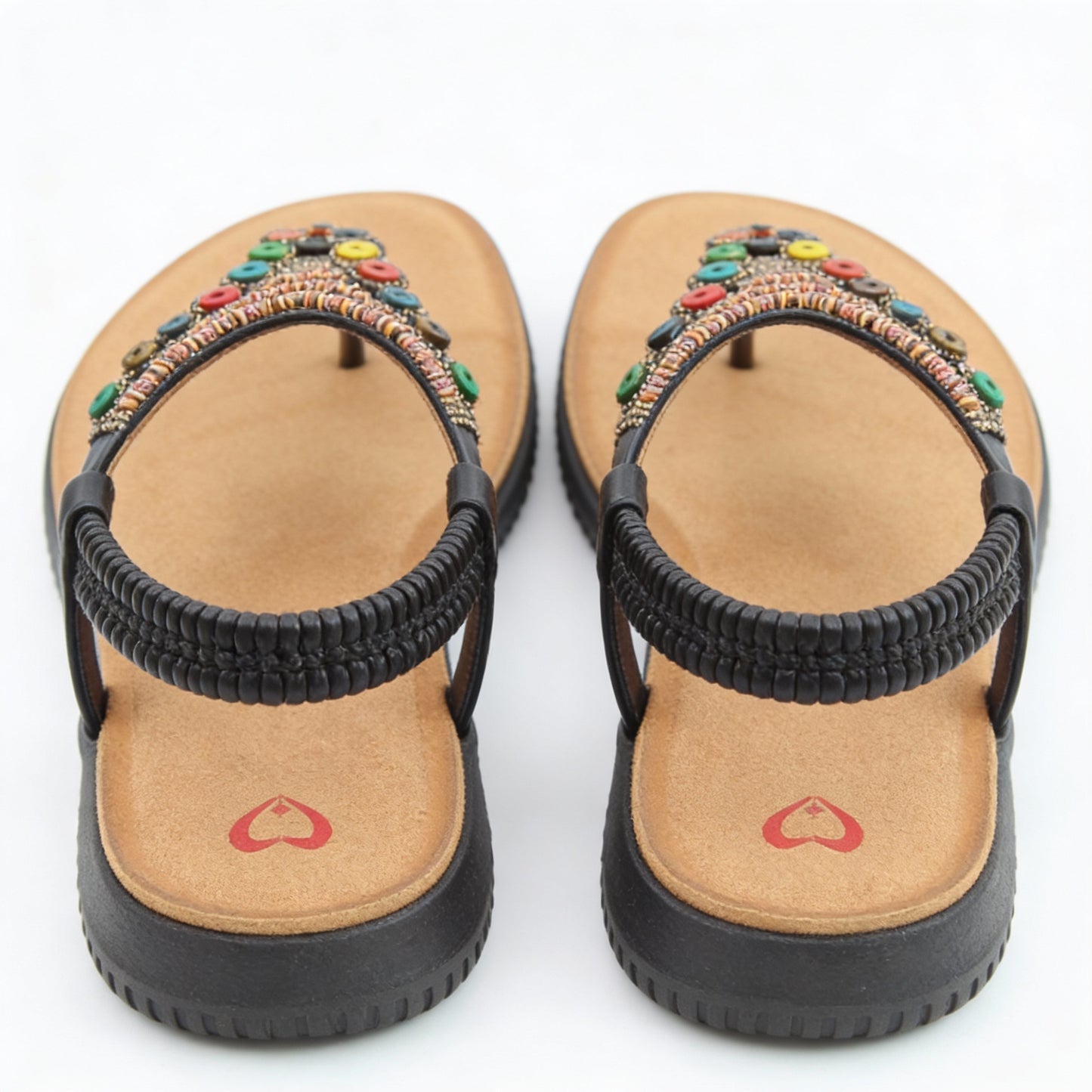 Heavenly Feet RADIANCE Womens Toe ring Sandals Black