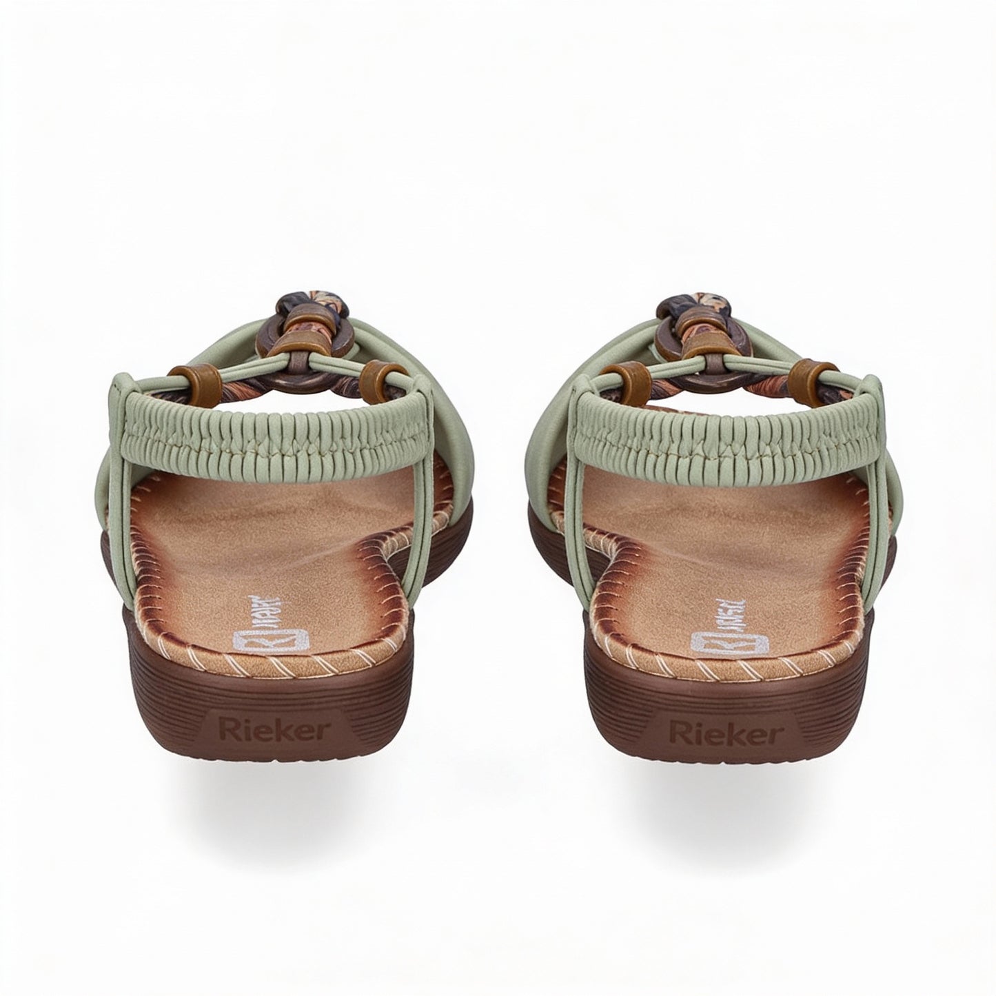 Rieker V7568 Womens Ankle Strap Sandals Green