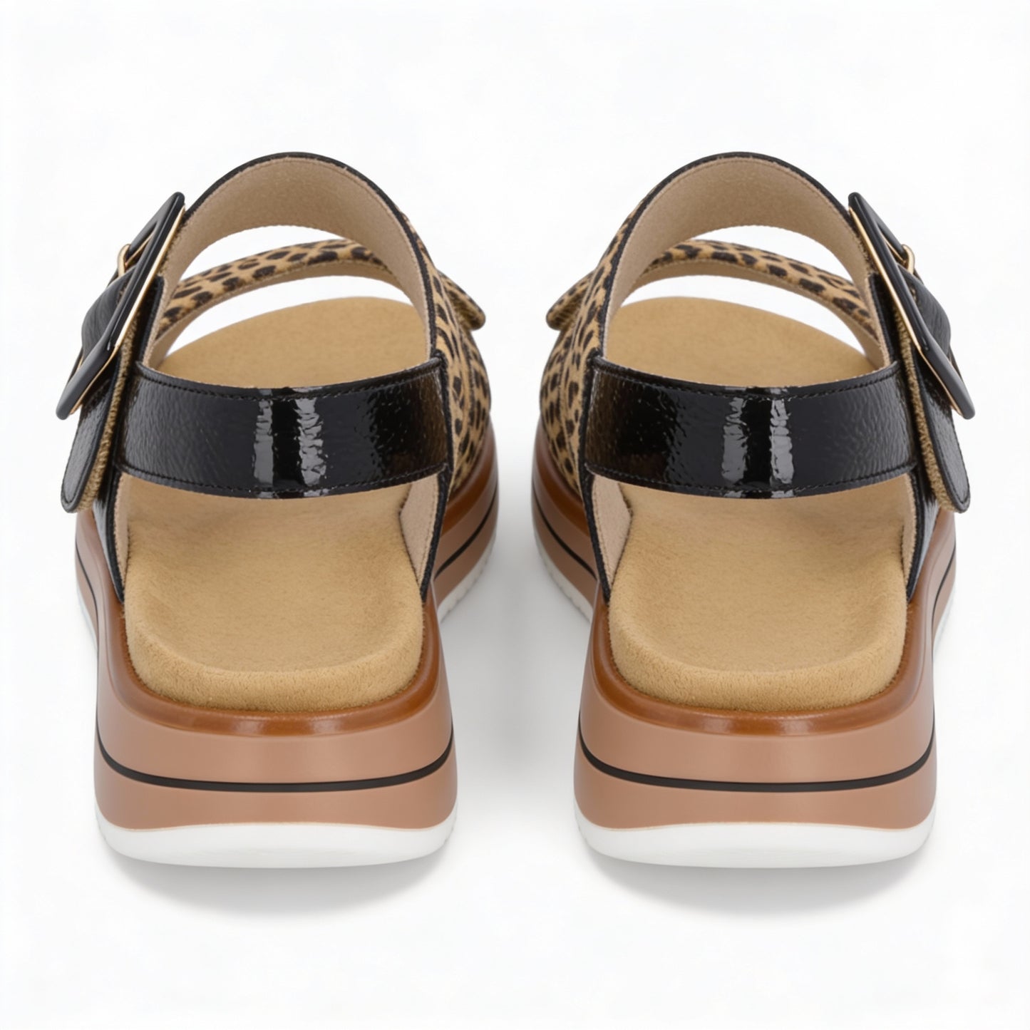 Remonte D1J53 Womens Ankle Strap Sandals Beige/Black