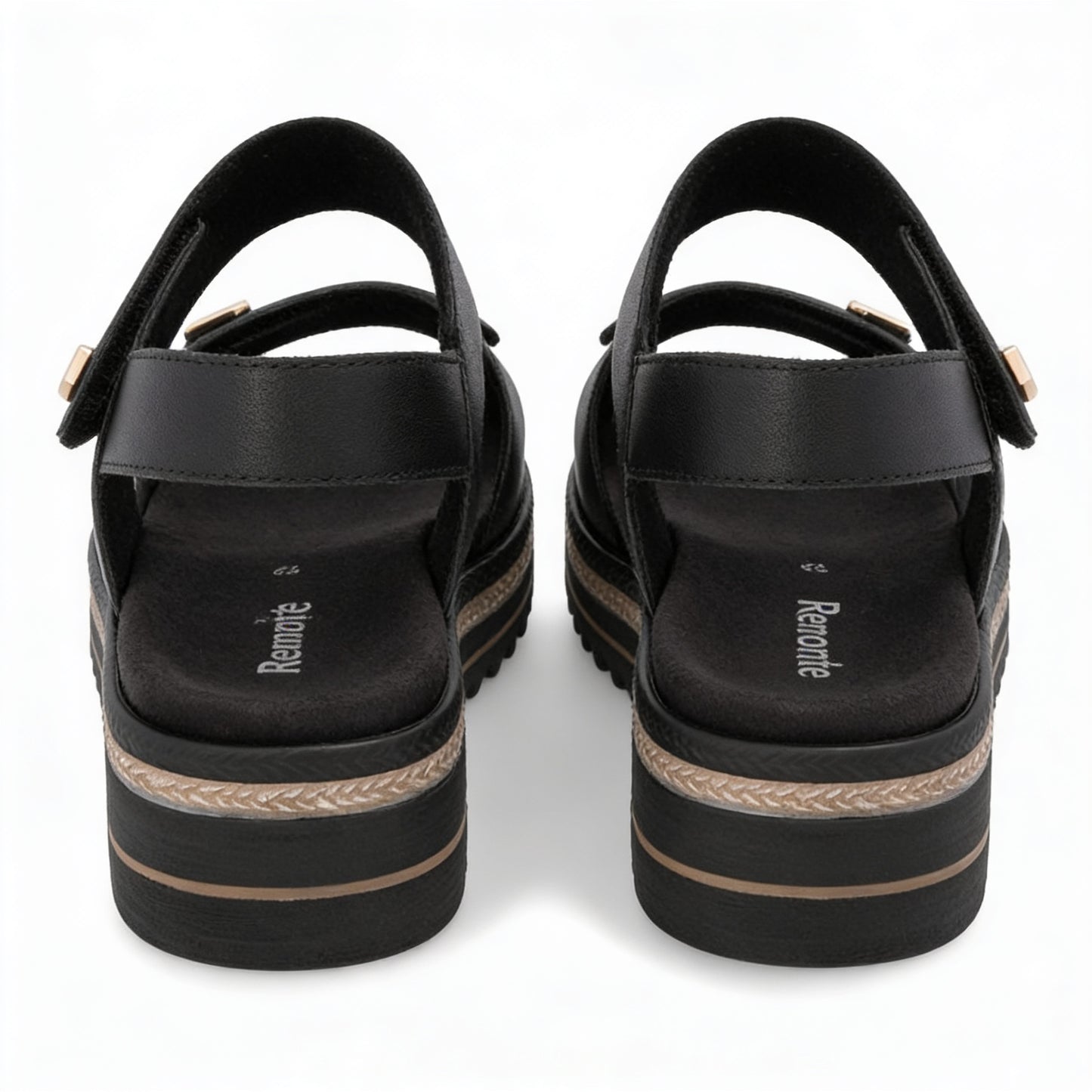 Remonte D0Q59 Womens Ankle Strap Sandals Black