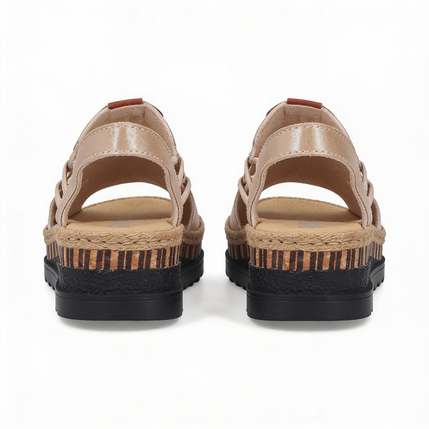 Rieker V7972-60 Womens Slingback Sandals Beige