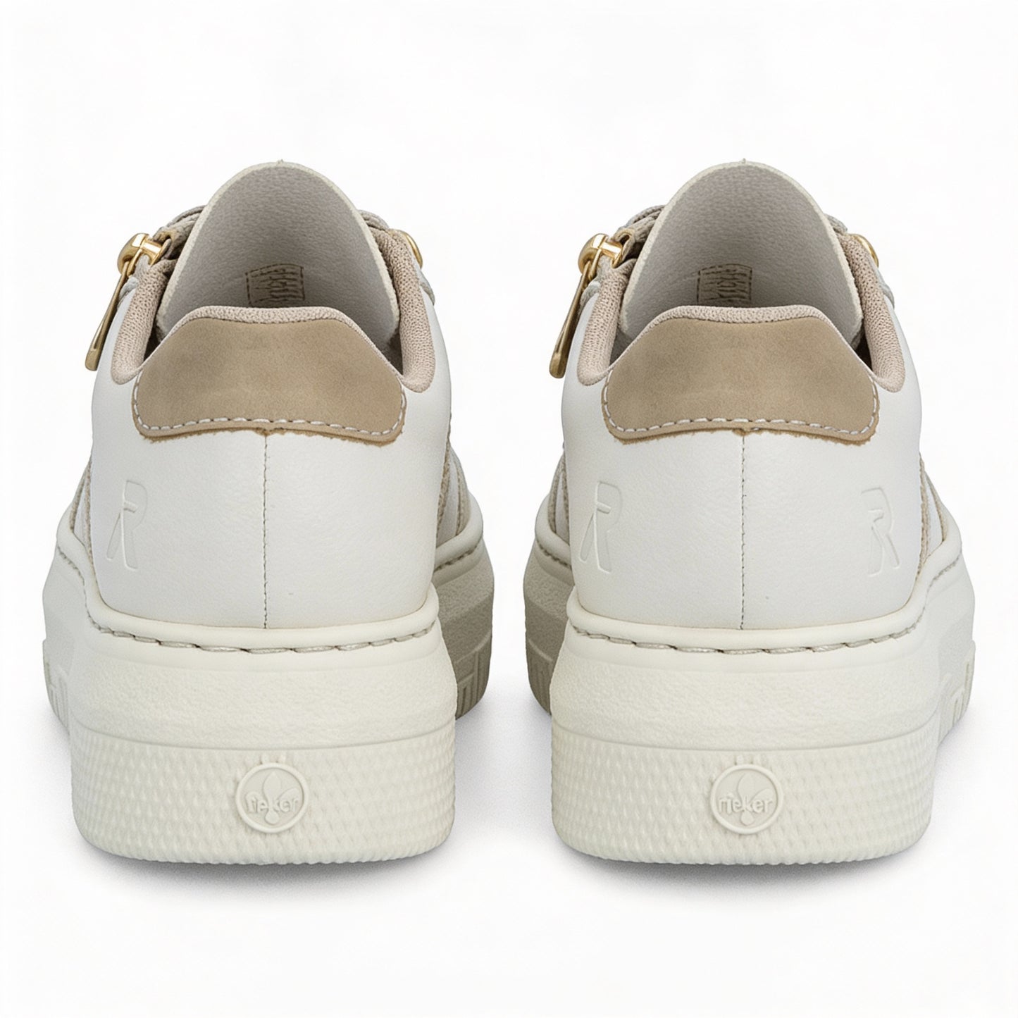 Rieker ENYA Womens Court Trainers Cream Multi
