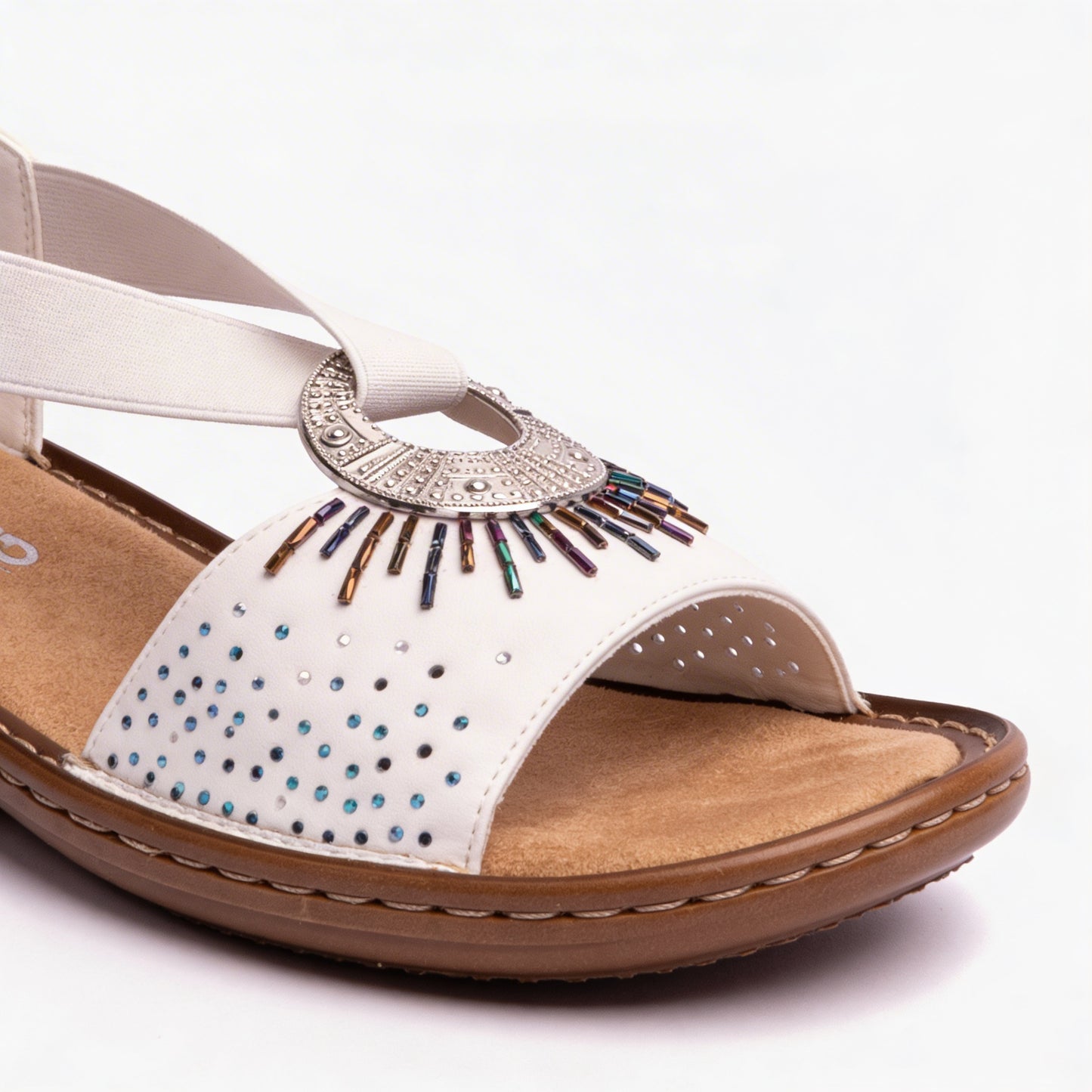 Rieker 60880 Womens Slingback Sandals White