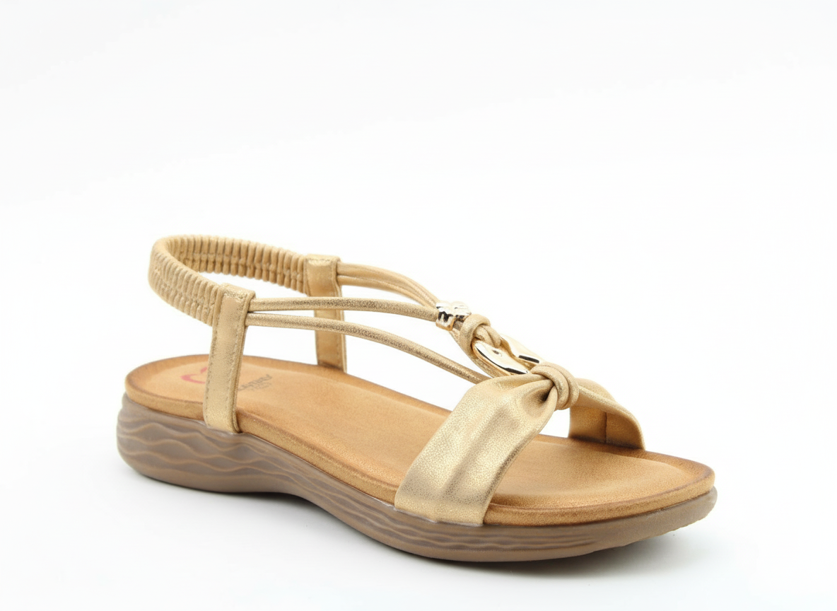 Heavenly Feet CHIME Womens Slingback Sandals Gold