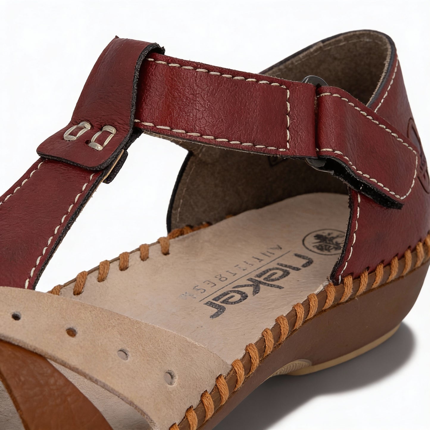 Rieker DESIDERIA Womens Cross Strap Sandals Red