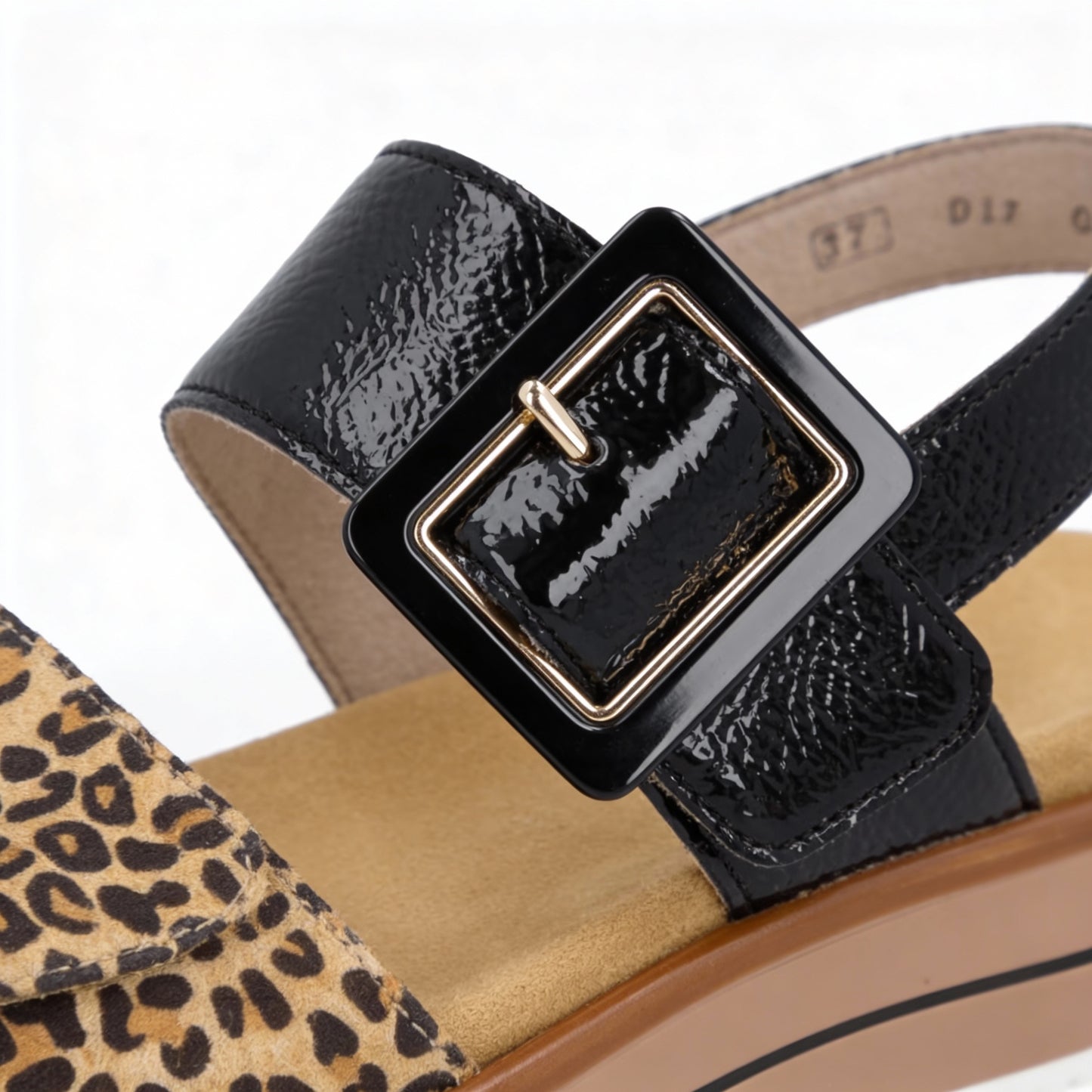 Remonte D1J53 Womens Ankle Strap Sandals Beige/Black