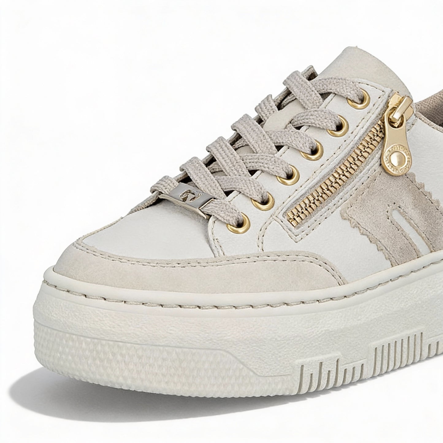 Rieker ENYA Womens Court Trainers Cream Multi