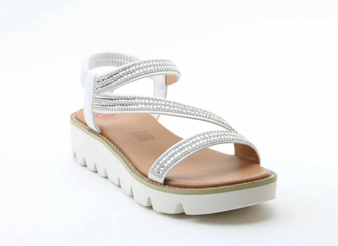 Heavenly Feet FRESCO Womens Slingback Sandals White