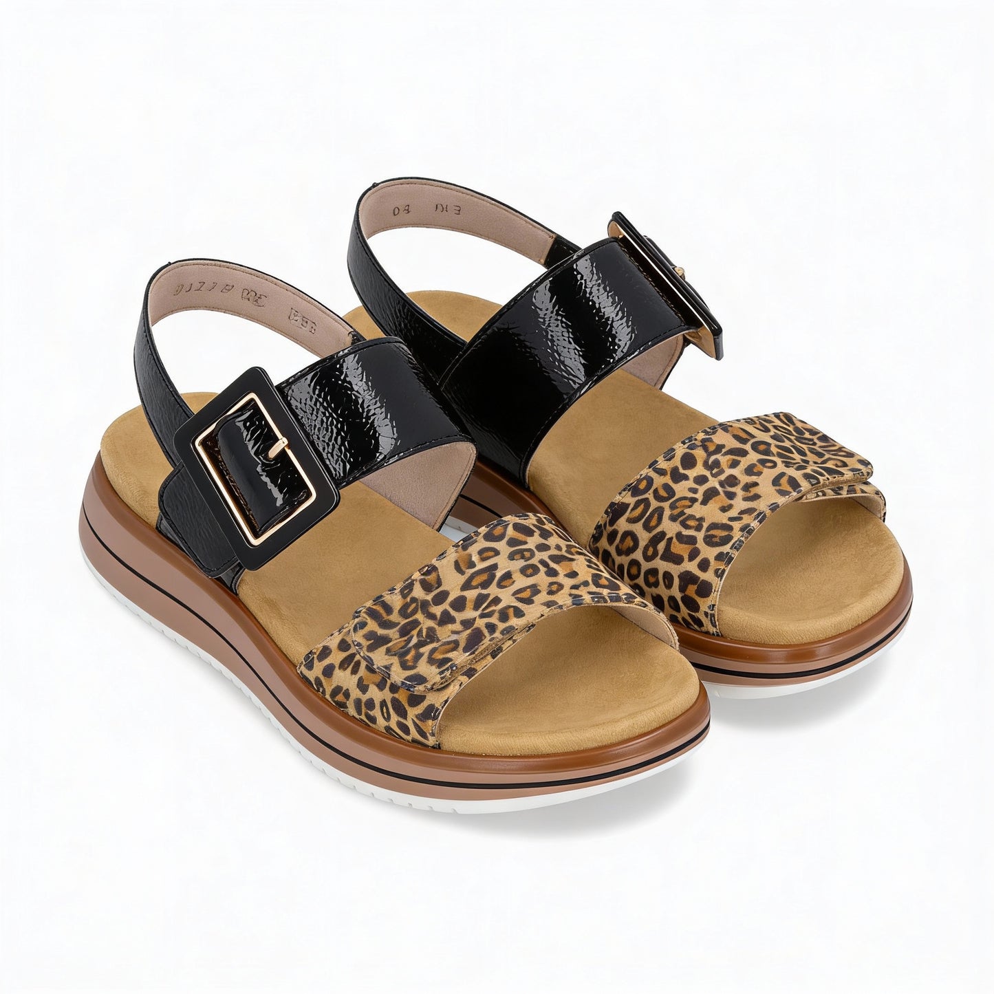 Remonte D1J53 Womens Ankle Strap Sandals Beige/Black