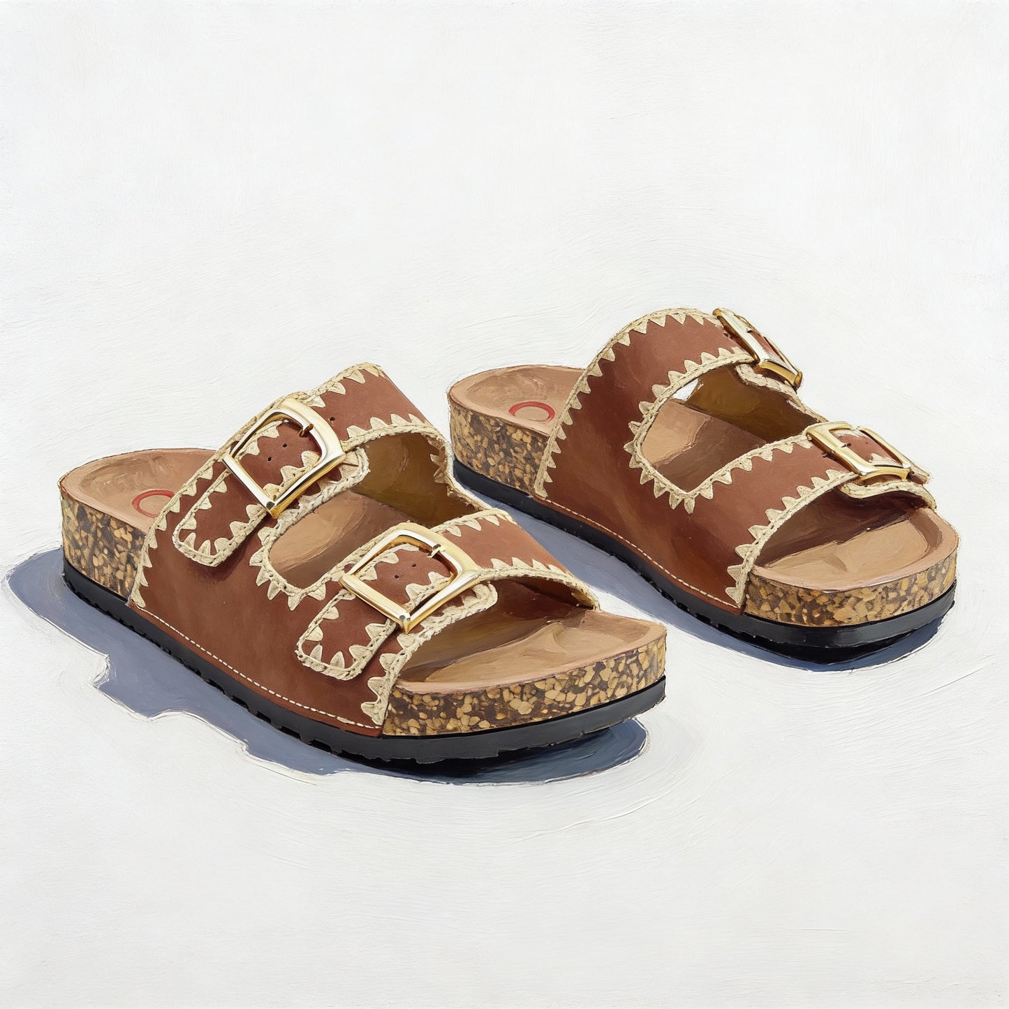 Heavenly Feet SANDY Womens Mules Sandals Bark