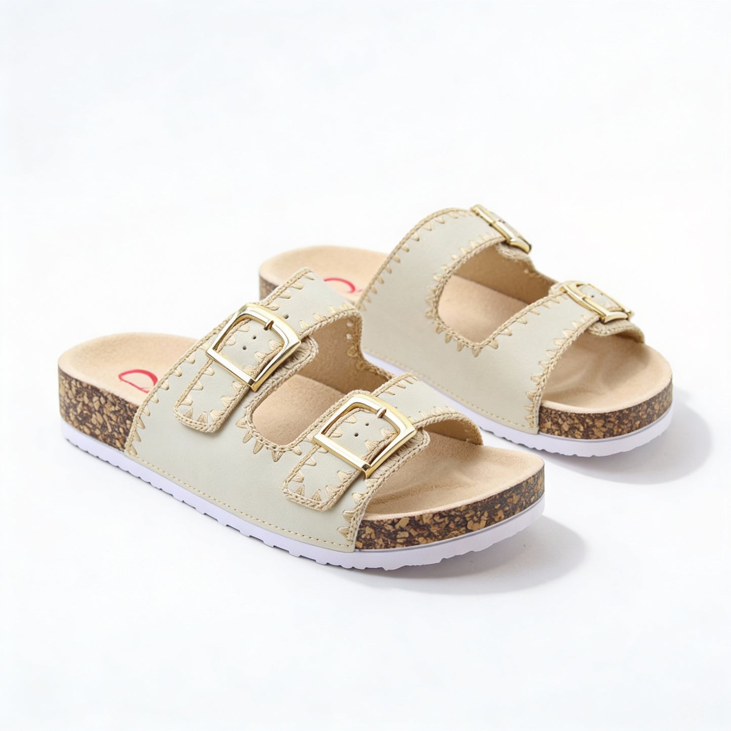 Heavenly Feet SANDY Womens Mules Sandals Beige