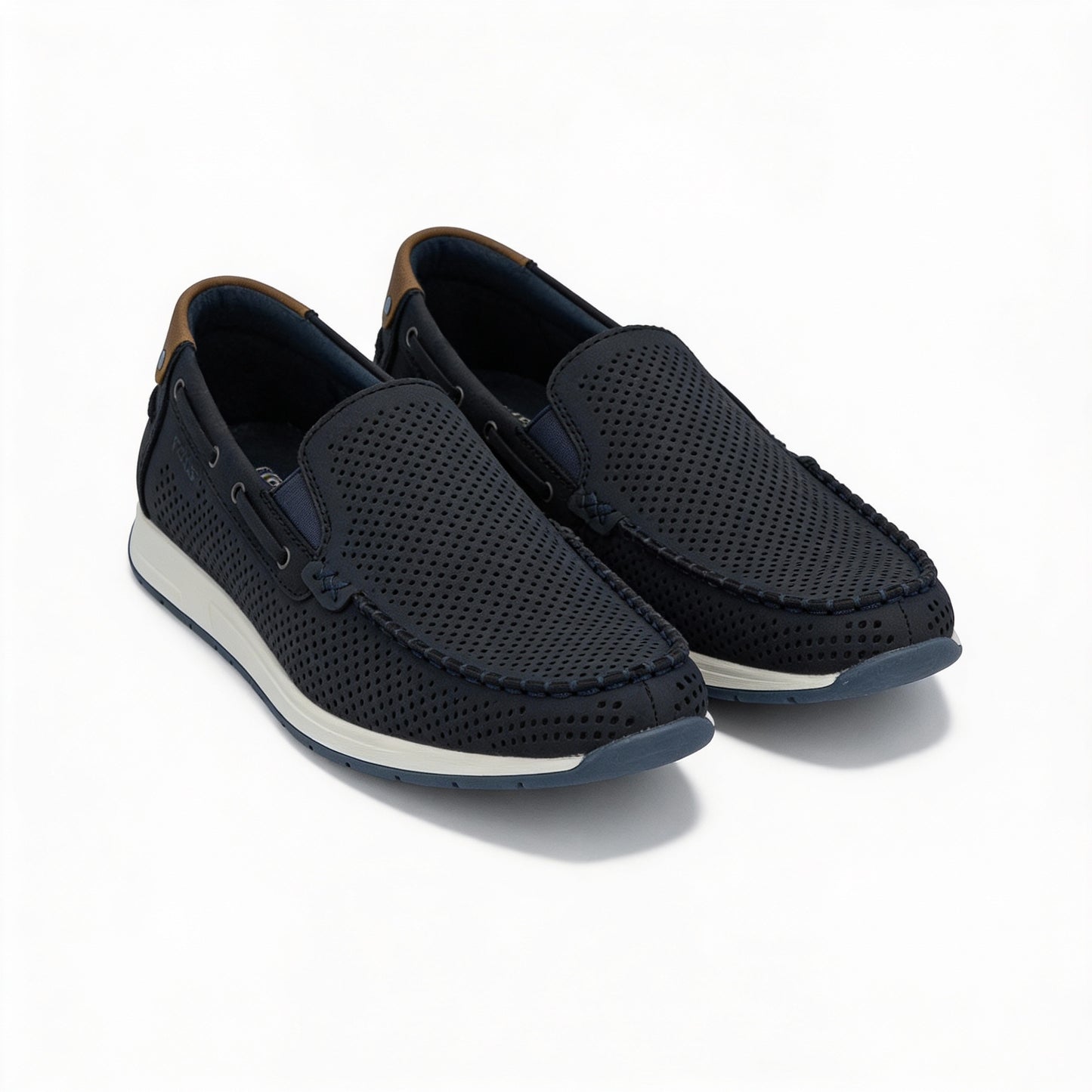 Rieker 11957 Mens Loafer Shoes Blue