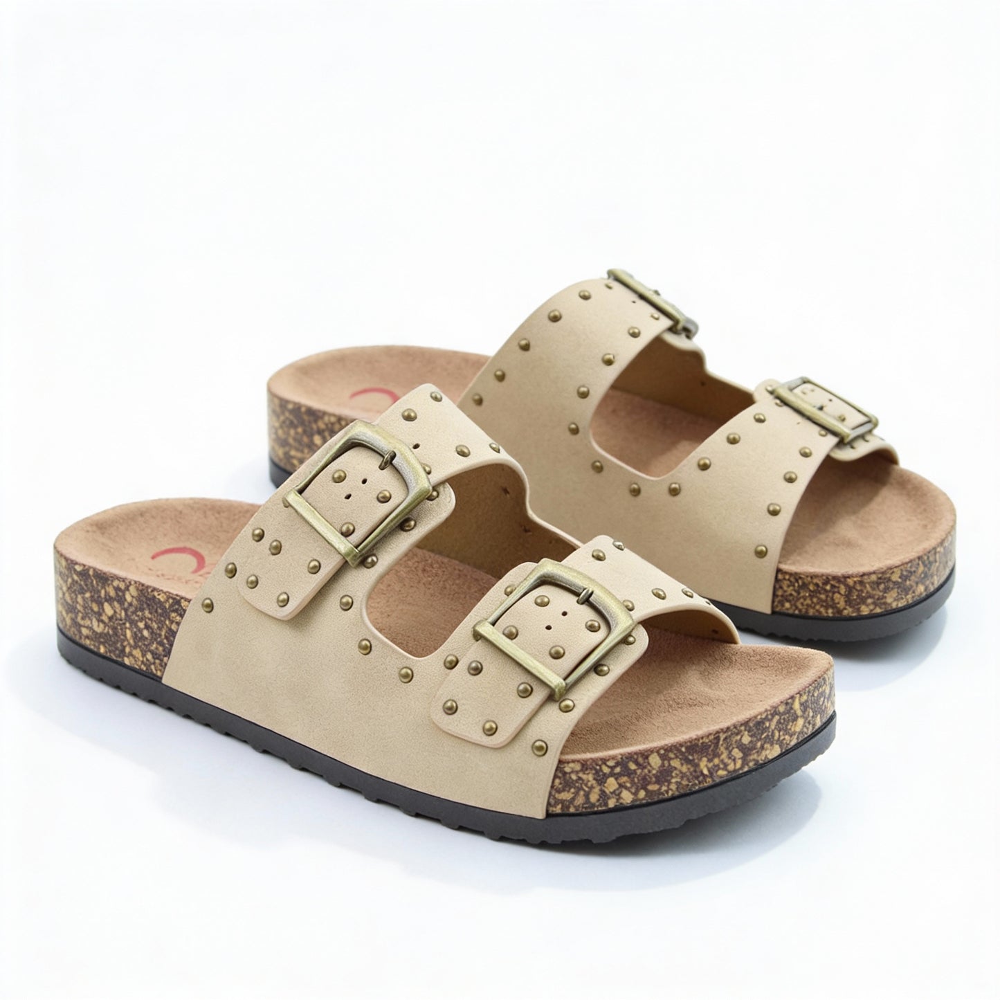 Heavenly Feet POLLY Womens Mules Sandals Beige