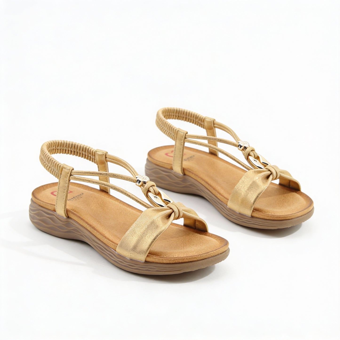 Heavenly Feet CHIME Womens Slingback Sandals Gold