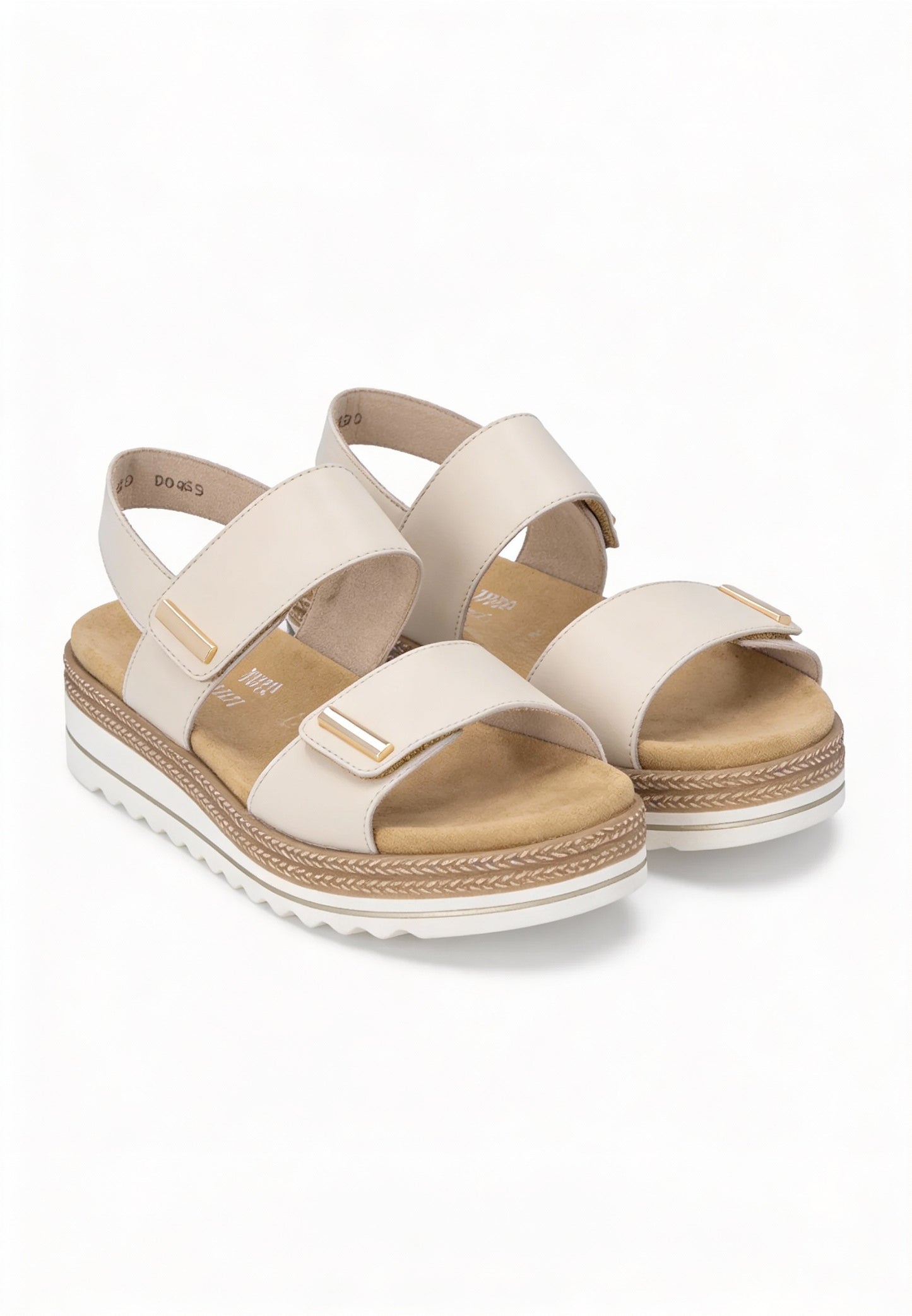 Remonte D0Q59 Womens Ankle Strap Sandals Beige