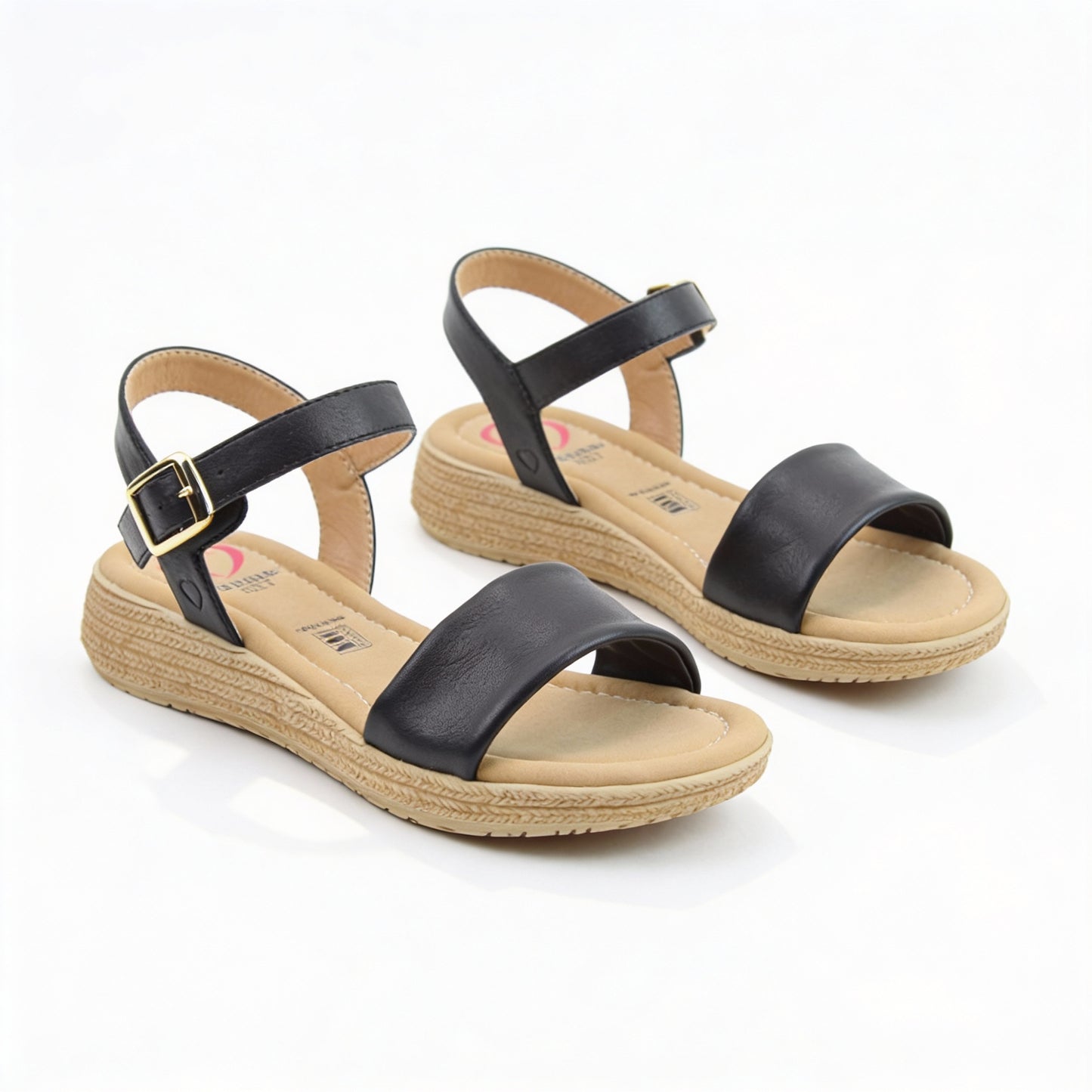 Heavenly Feet SARA Womens Platform  Sandals Black