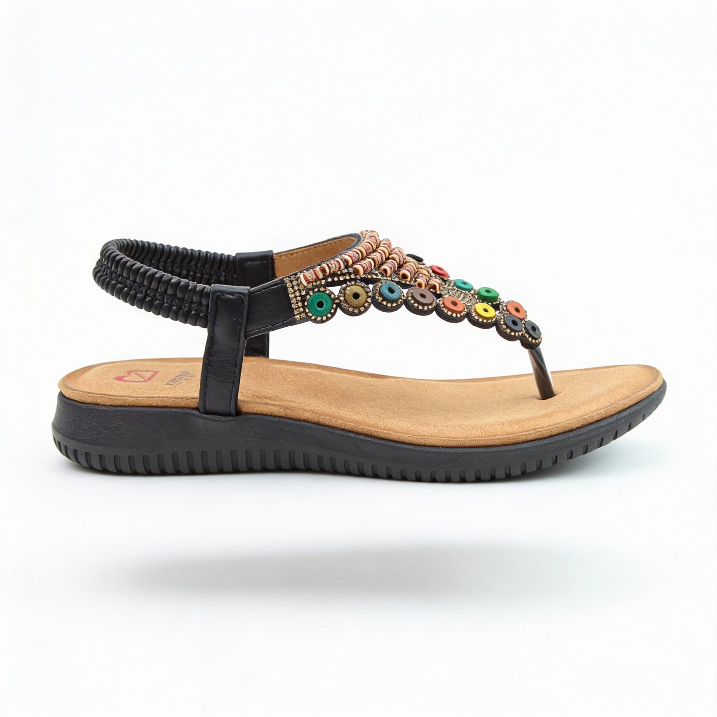 Heavenly Feet RADIANCE Womens Toe ring Sandals Black