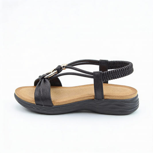 Heavenly Feet CHIME Womens Slingback Sandals Black
