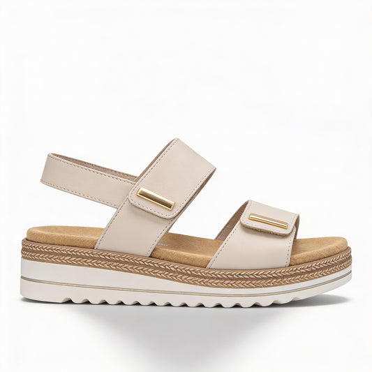 Remonte D0Q59 Womens Ankle Strap Sandals Beige